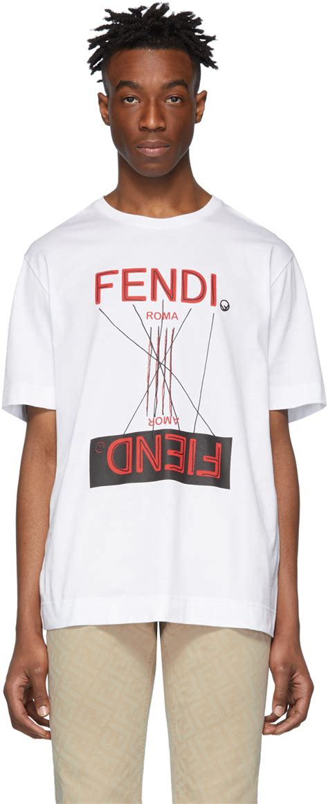 fendi shirt white|fendi fiend t shirt.